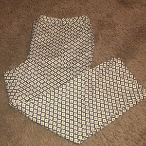 Worthington Printed Casual Cropped Pants Sz 18